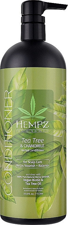 Кондиціонер із чайним деревом, ромашкою, веганським біотином для догляду за шкірою голови - Hempz Daily Tree & Chamomile Conditioner Set With Vegan Biotin For Scalp Care — фото N2