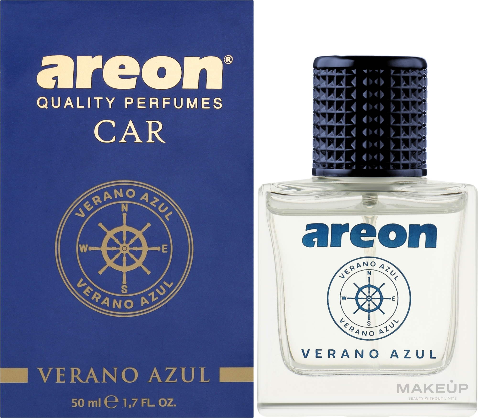 Ароматизатор для авто - Areon Luxury Car Perfume Long Lasting Air Freshener Verano Azul — фото 50ml