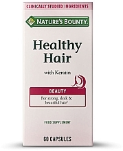 Пищевая добавка для здоровья волос - Nature's Bounty Healthy Hair With Keratin Capsules — фото N2