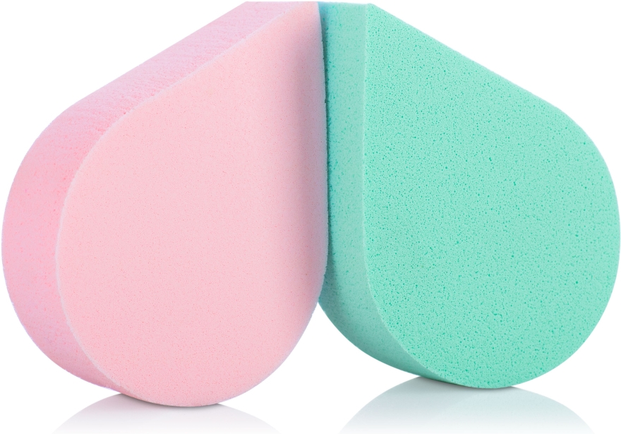 Спонж для макияжа, 35814, зеленый + розовый - Top Choice — фото N1