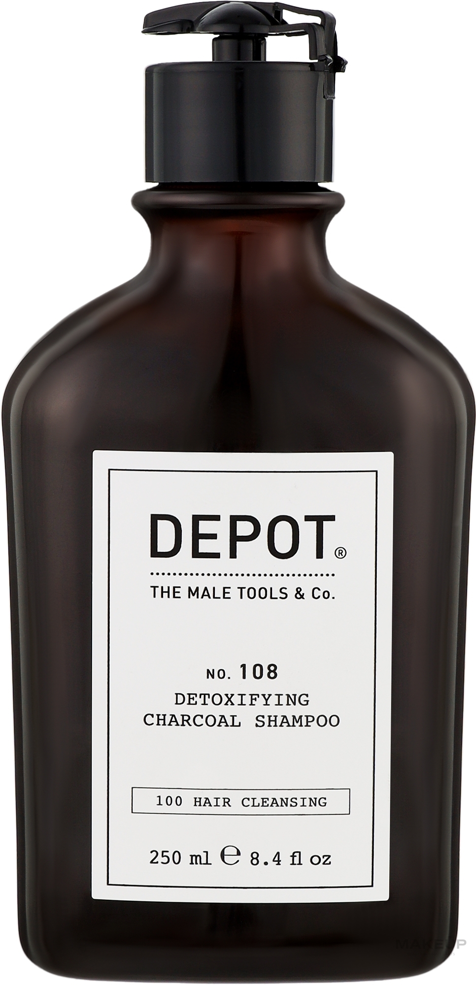 Шампунь для глубокой очистки с древесным углем - Depot Hair Cleansings 108 Detoxifying Charcoal Shampoo — фото 250ml