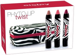 Духи, Парфюмерия, косметика Набор - Sisley Phyto Lip Twist Set (lip balm 2.5g + lip balm 2.5g+ lip balm 2.5g + косметичка)