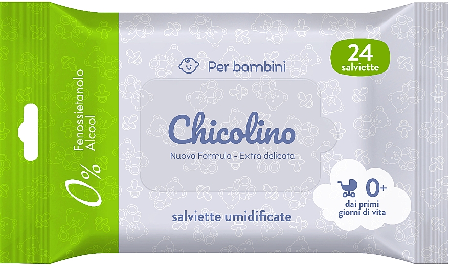 Влажные салфетки для детей, 24шт - Chicolino