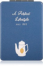 Зеркало косметическое, "A Perfect Lifestyle", синее - SPL — фото N1