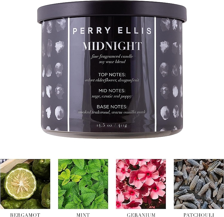 Ароматична свічка - Perry Ellis Midnight Fine Fragrance Candle — фото N3