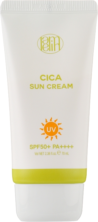 Успокаивающий солнцезащитный крем для лица с центеллой - Lamelin Cica Sun Cream SPF 50+ PA++++