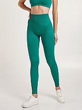 Леггинсы женские "LEGGINGS RIB", emerald - Giulia — фото N2