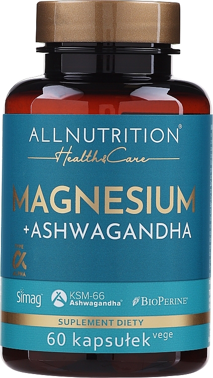 Харчова добавка - Allnutrition Magnesium + Ashwagandha — фото N1
