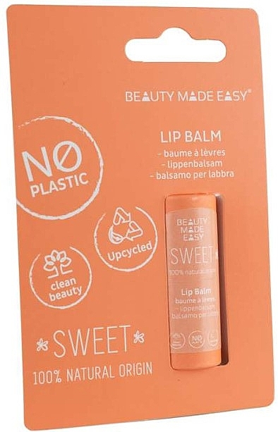 Бальзам для губ "Солодкий" - Beauty Made Easy Paper Tube Lip Balm Sweet — фото N1
