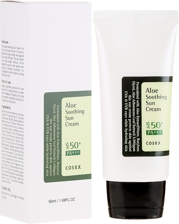 Сонцезахисний крем з алое - COSRX Aloe Soothing Sun Cream SPF50+ PA+++ * — фото N1