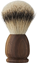 Помазок для гоління, великий - Acca Kappa Apollo Walnut Wood Superior Silver Badger Shaving Brush — фото N1