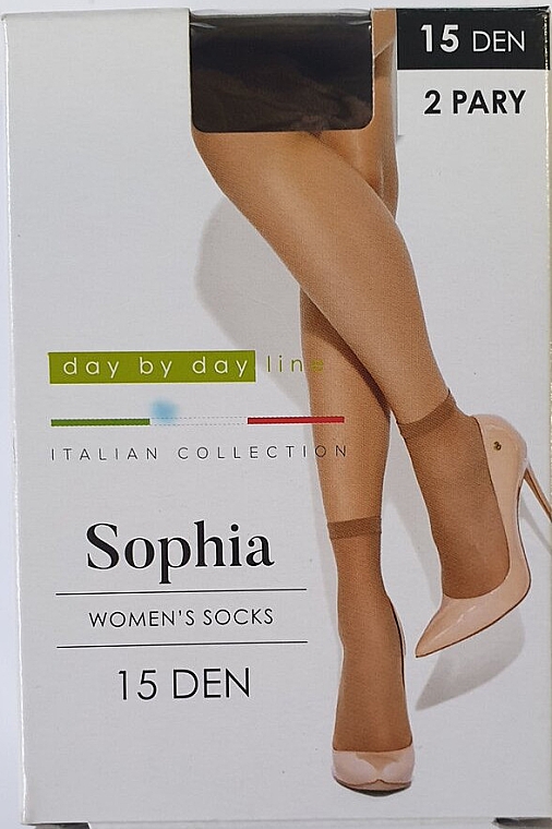 Шкарпетки для жінок "Sophia" 15 Den, 2 пари, nero - MONA — фото N1