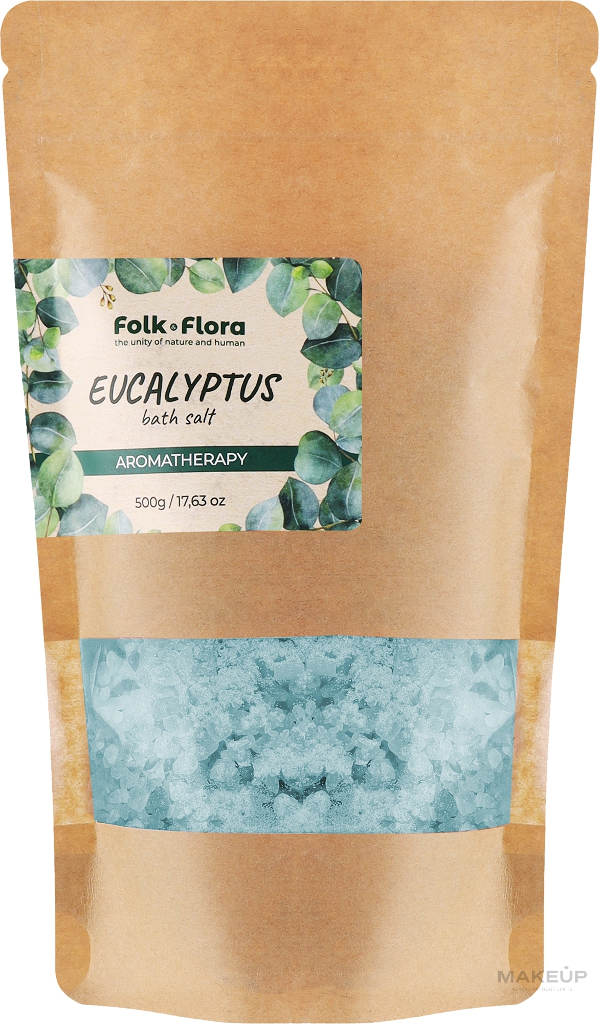 Соль для ванны "Эвкалипт" - Folk&Flora Eucalyptus Bath Salt — фото 500g