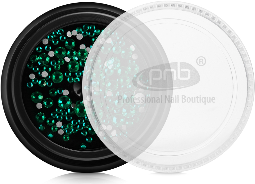 Стразы для ногтей - PNB Green Mix SS2,3,6,8,10,12 Glass