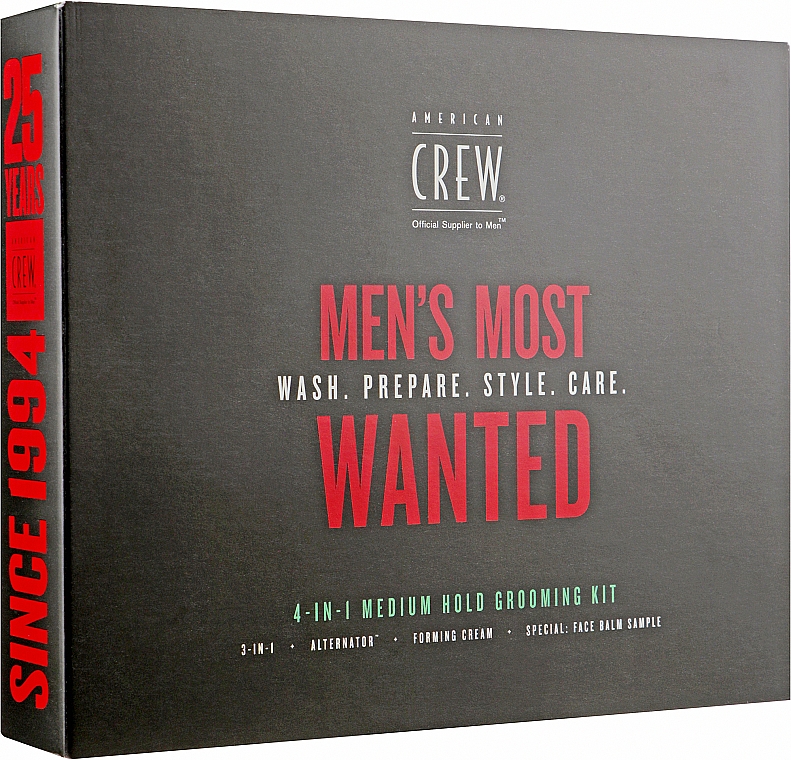 Набор - American Crew Men's Most Wanted (shm/250ml + cr/50g + spray/100ml + balm/7.4ml)  — фото N2