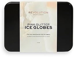 Массажер для лица - Revolution Beauty Pink Glitter Ice Globes — фото N2