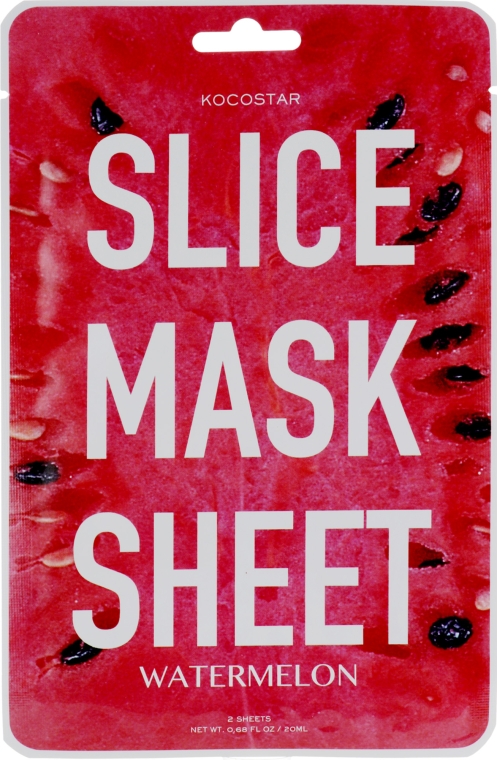Маска-слайс для лица "Арбуз" - Kocostar Slice Mask Sheet Watermelon — фото N1
