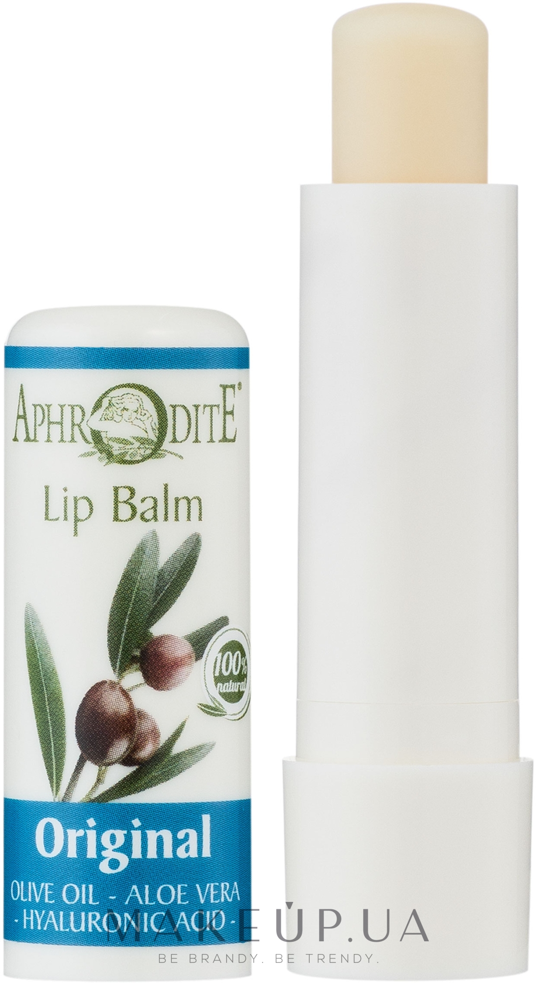 Бальзам для губ натуральний оливковий SPF 10 - Aphrodite Instant Hydration Original Lip Balm SPF 10 — фото 4g