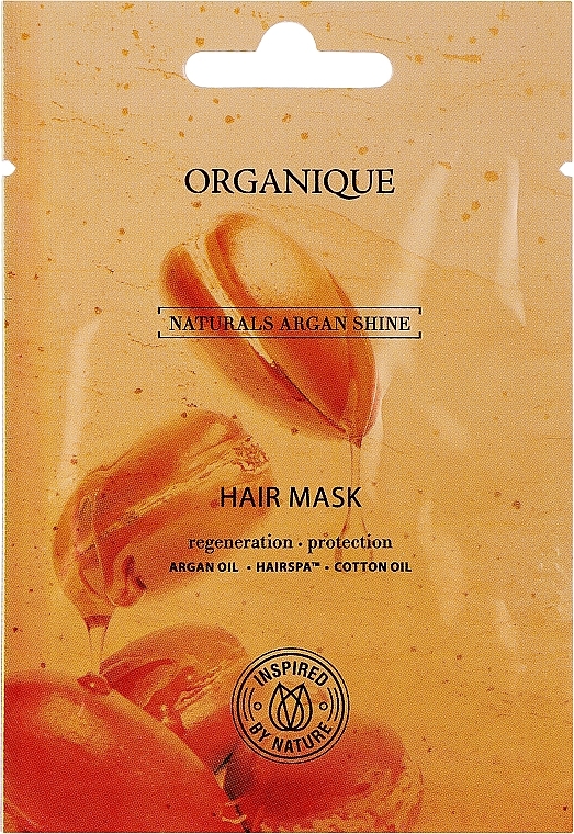 SPA-маска для  сухого тьмяного волосся та чутливої шкіри голови - Organique Naturals Argan Shine (пробник) — фото N1