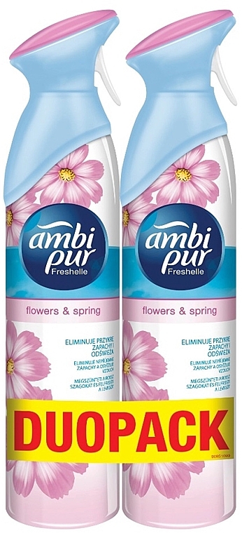 Освіжувач повітря "Квіти та весна" - Ambi Pur Flowers And Spring Air Freshener Spray Duopack — фото N1