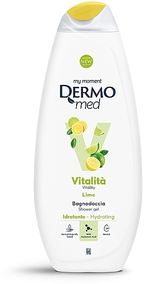 Гель для душа "Бодрость" - Dermomed Vitality Lime Shower Gel  — фото N1