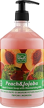 Рідке крем-мило "Персик і жожоба" - Bioton Cosmetics Active Fruits Peach & Jojoba Soap — фото N3