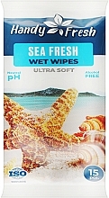 Парфумерія, косметика Серветки вологі "Морська свіжість", 15 шт. - Handy Fresh Sea Fresh