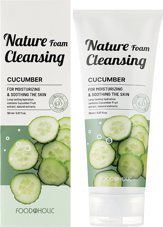 Пінка для вмивання обличчя з екстрактом огірка - Food a Holic Cucumber Fresh Water Foam Cleansing — фото N2