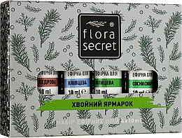 Набор для сауны "Хвойный" - Flora Secret (oil/10ml + oil/10ml + oil/10ml + oil/10ml) — фото N1