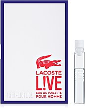 Духи, Парфюмерия, косметика Lacoste Live - Туалетная вода (пробник)