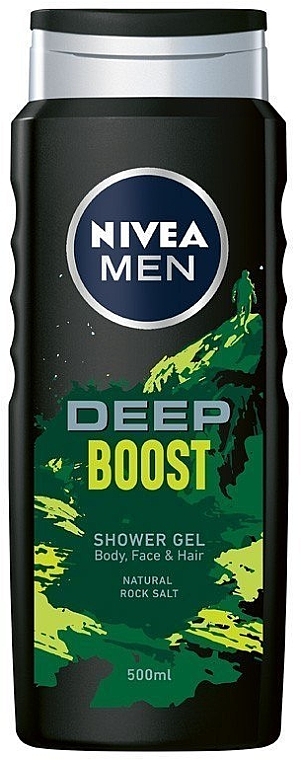 Гель для душа 3 в 1 для тела, лица и волос - NIVEA MEN Deep Boost Shower Gel — фото N1
