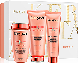 Парфумерія, косметика Набір - Kerastase Discipline (shm/250ml + h/milk/200ml + h/milk/150ml)