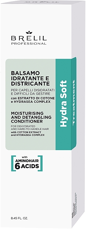 Увлажняющий кондиционер для волос - Brelil Hydra Soft Treatment Moisturising And Detangling Conditioner — фото N2