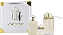 Парфумерія, косметика Chloé Love Story - Набір (edp/75ml + b/lot/100ml + edp/7,5 ml)