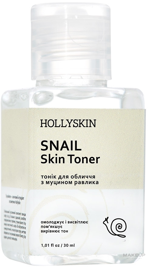 Тоник для лица с муцином улитки - Hollyskin Snail Skin Toner — фото 30ml