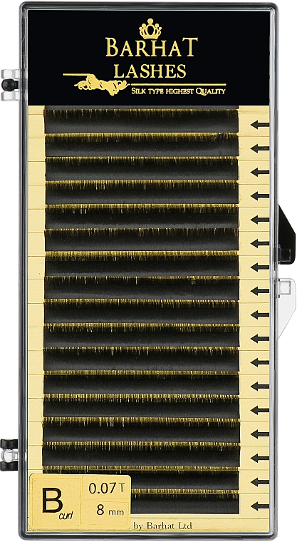 Накладные ресницы B 0,07 мм (8мм), 20 линий - Barhat Lashes — фото N1