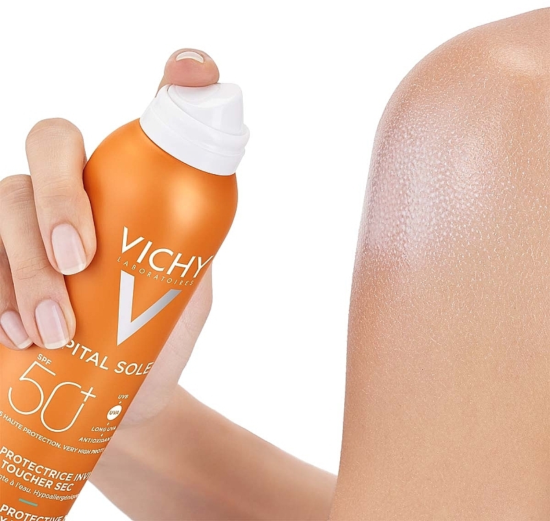 УЦЕНКА Солнцезащитный увлажняющий водостойкий спрей-вуаль SPF50 - Vichy Capital Soleil SPF 50 Invisible Hydrating Mist * — фото N3