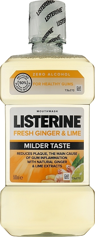 Ополаскиватель для полости рта "Свежесть имбиря и лайма" - Listerine Fresh Gindel & Lime Mouthwash — фото N5