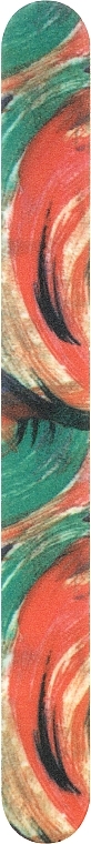 Пилочка для ногтей 2-функциональная прямая цветная, 7446, разноцветные узоры - Top Choice — фото N1