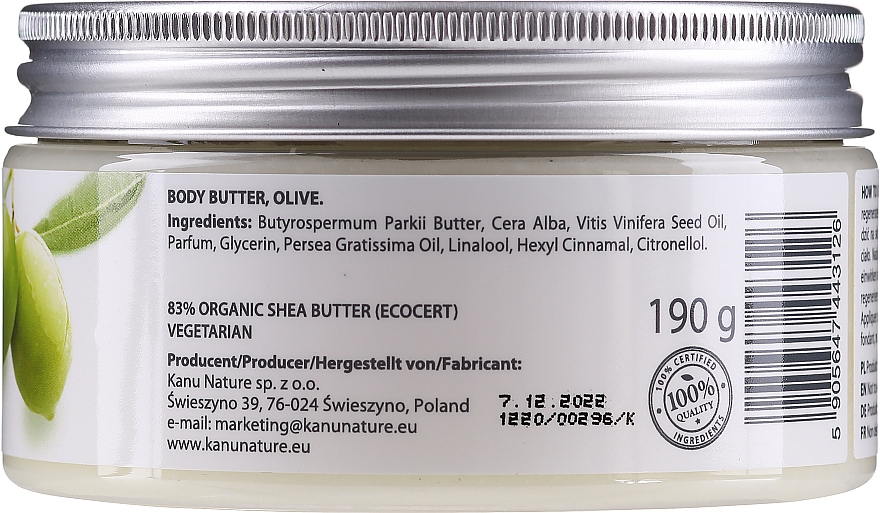 Масло для тіла "Олива" - Kanu Nature Olive Body Butter — фото N2
