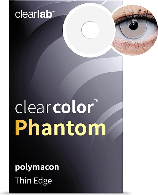 Кольорові контактні лінзи "White Out", 2 шт - Clearlab ClearColor Phantom — фото N1