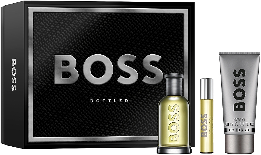 BOSS Bottled - Набор (edt/100ml + sh/gel/100ml + edt/10ml) — фото N2