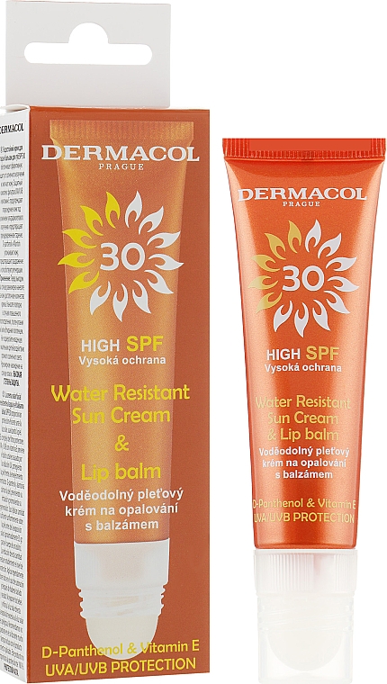 Крем для обличчя і бальзам для губ - Dermacol Sun Cream & Lip Balm SPF30 — фото N2