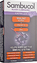Парфумерія, косметика Капсули для імунітету "Чорна бузина + вітамін С + цинк" - Sambucol Immuno Forte