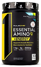 Комплекс амінокислот - Rule One Essential Amino 9 + Energy Blue Razz Lemonade — фото N1