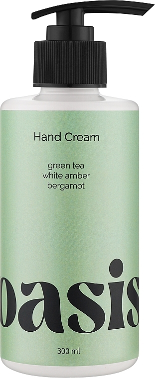 Парфумований крем для рук "Green Tea White Amber Bergamot" - Oasis Hand Cream — фото N2