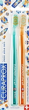 Набір зубних щіток "Summer Edition" 5460 Ultra Soft, 2 шт., блакитна + жовта - Curaprox — фото N4