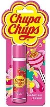 Бальзам для губ "Клубничный взрыв" - Chupa Chups Strawberry Swirl Lip Balm — фото N1