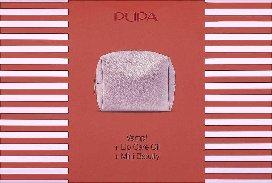 Набір - Pupa Vamp! Mascara & Lip Care Oil Kit (mascara/9ml + lip/oil/9.5ml + bag/1pcs) — фото N2