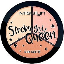 Духи, Парфюмерия, косметика Хайлайтер для лица - Misslyn Strobing Queen Glow Palette